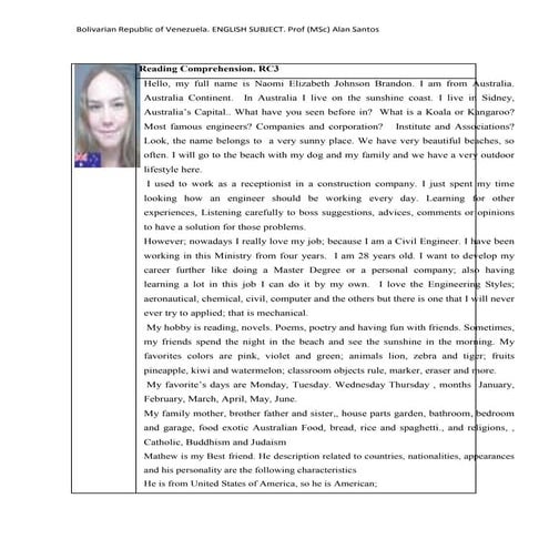 READING COMPRENHENSION 3