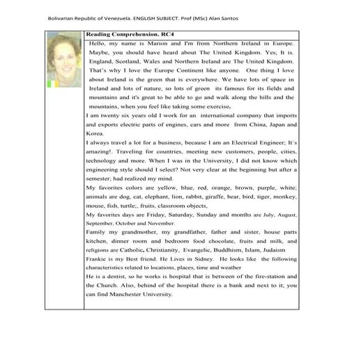 READING COMPRENHENSION 4