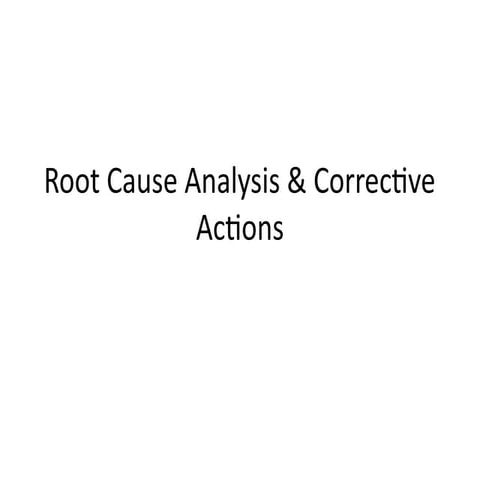 Root Cause Analysis (RCA) Tools | PDF