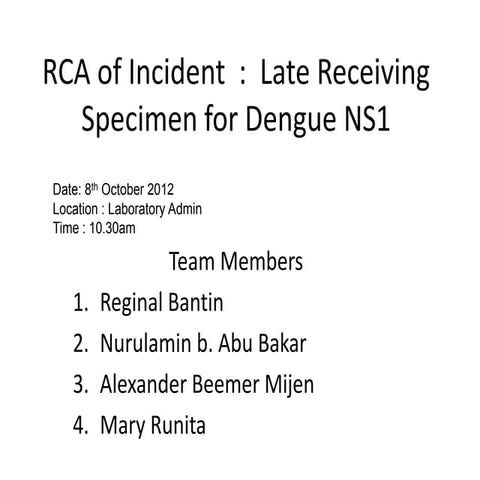 Performance Report for BFMP Slide Preparation Workshop, Hospital Sibu ...