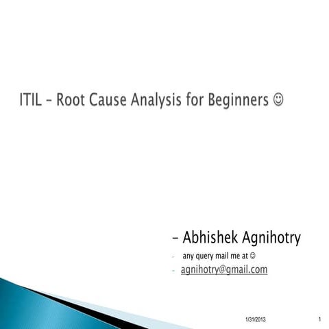 RCA - Root Cause Analysis