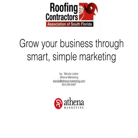 Grow your business through smart, simple marketing