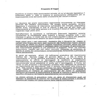 Rc auto   proposta di legge unitari...