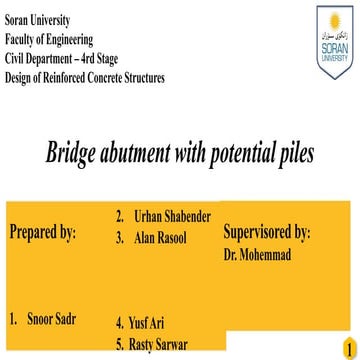 the Bridge Abutments with potential piles | PPTX