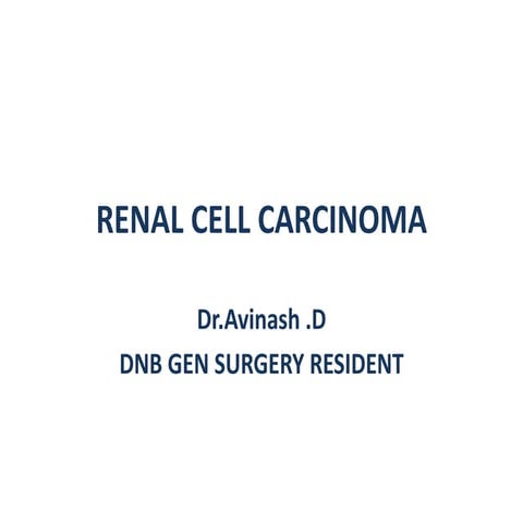 Renal cell carcinoma | PPTX