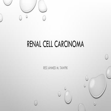 RENAL CELL CARCINOMA | PPTX