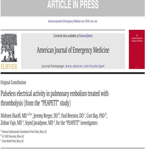 Rccp y tromboembolismo pulmonar trombolisis intra paro resumen 