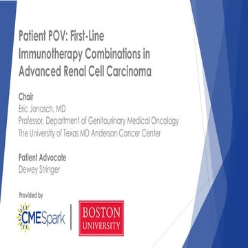 Advanced Renal Cell Carcinoma with Eric Jonasch, MD | PDF