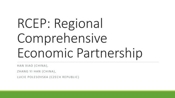 Asia Pacific Economic Cooperation (APEC) | PPT