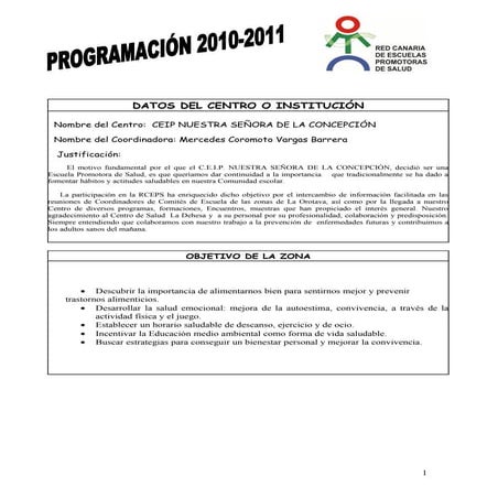 Rceps Ceip La Concepción 2010/11