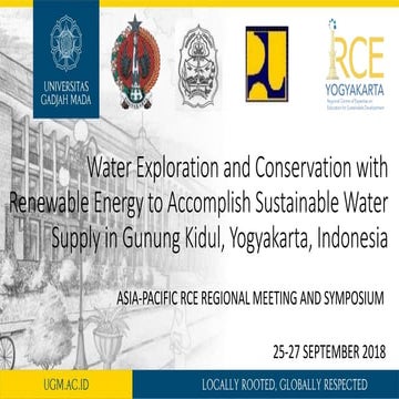 Water Exploration and Conservation with Renewable Energy to Accomplish ...