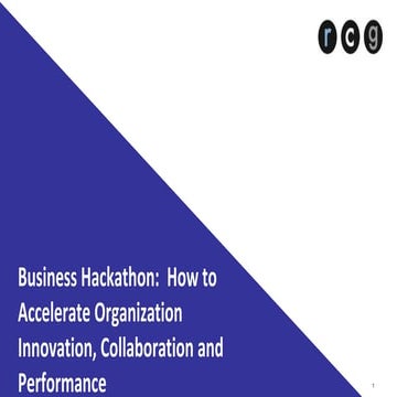 Business Hackathons:  How to Accelerate Organization Innovation, Collaboratio...