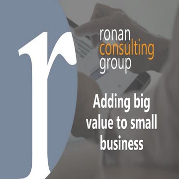 Ronan Consulting Group Small Business Services Overview