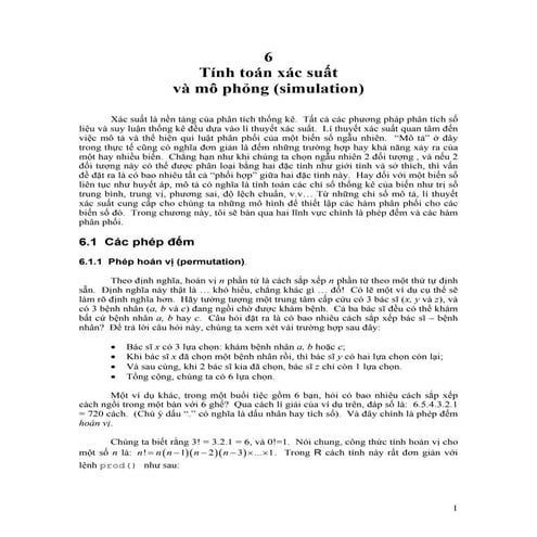 Suy diễn thống kê và ngôn ngữ R (1): Tính toán xác suất và mô phỏng
