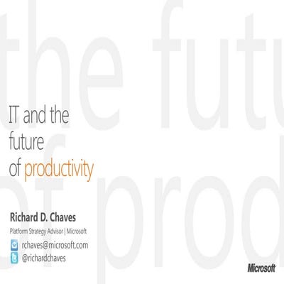 Microsoft And The Future Of Productivity