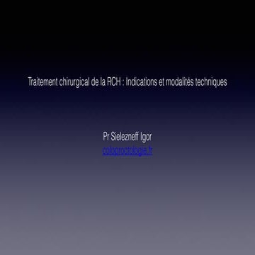 rectocolite ulcéro hémorragique (RCH) : traitement chirurgical | PDF