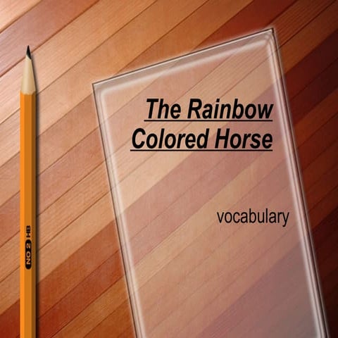 Rainbow Colored Horse vocabulary