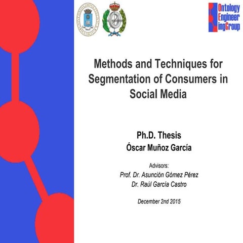 Methods and Techniques for Segmentation of Consumers in Social Media