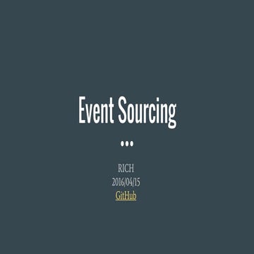 Event sourcing