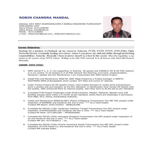Rcm cv 2019 | DOCX