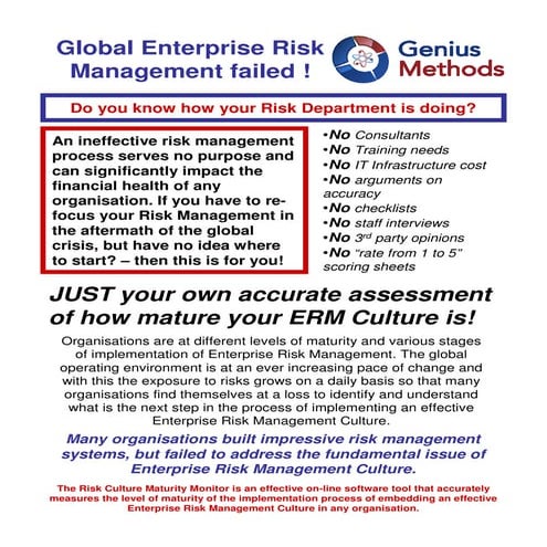 Risk Culture Maturity Monitor Brochure