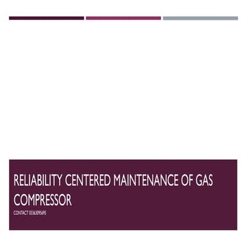 Rcm of compressor