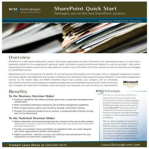 Rcm share point quick start_laura