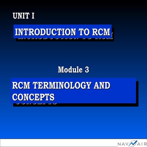 Rcm terminology and concepts
