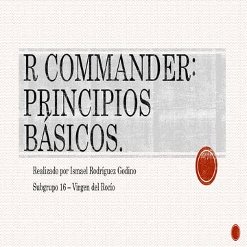 Ejercicios R-Commander | PPTX