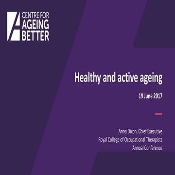 Healthy and Active Ageing