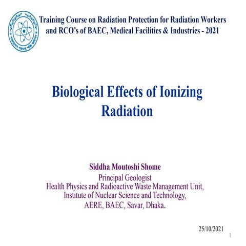 Biological Effects of Ionizing Radiation
