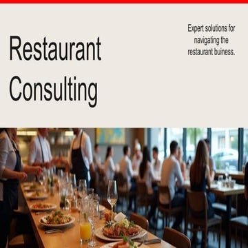 Best Restaurant Consulting in Coimbatore offering complete restaurant consult...