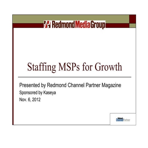 MSP Best Practice | Staffing for Growth and Core KPIs to Use