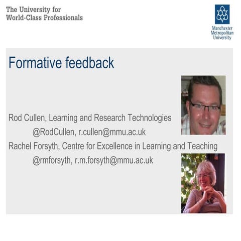 Formative Feedback Harper Adams LT Forum