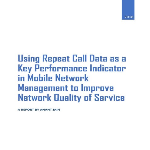 Report on Repeat Call Rate as Network KPI