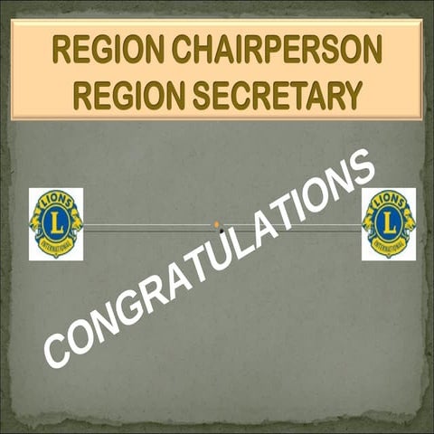 Lions Region Chairpersons