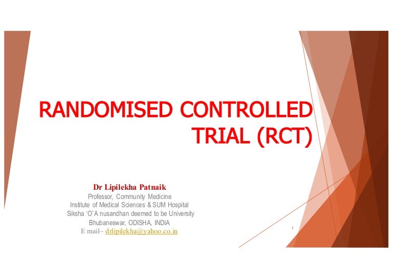 Randomised Controlled Trial Rct Experimental Study
