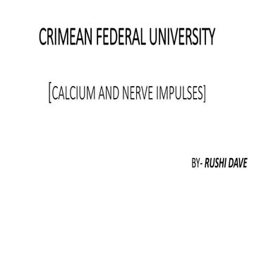 role of calcium in nerve impulses