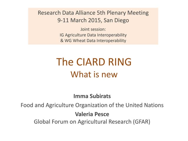 The CIARD RINGValeri