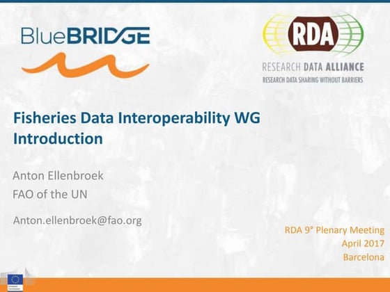 Fisheries Data Interoperability WG - Introduction