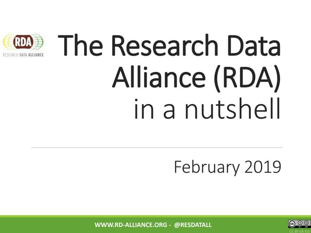 Rda in a Nutshell - February 2019