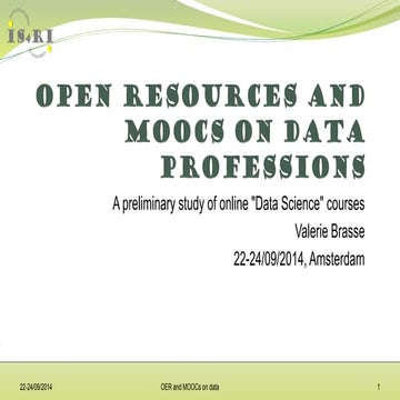 RDA - A preliminary study of online "Data Science" courses
