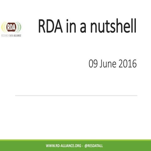 Rda in a nutshell June2016