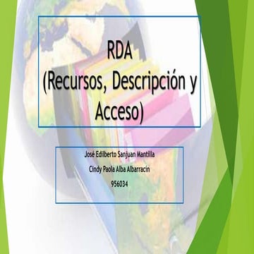 RDA(Recursos, Descripción y Acceso