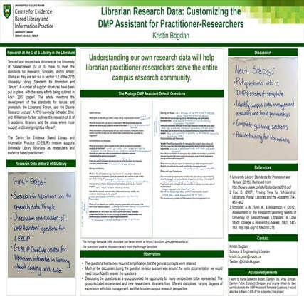 RDAP 16 Poster: Librarian Research Data: Customizing the DMP Assistant for Pr...