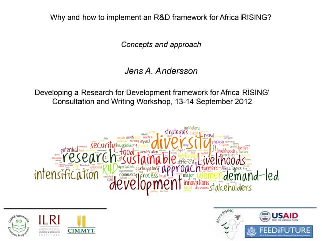 Why and how to implement an R&D framework for Africa RISING? Concepts and approach