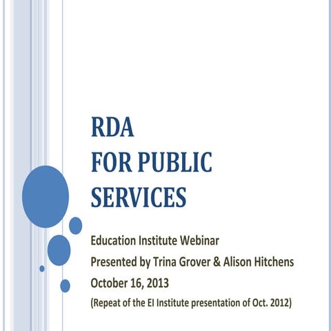 RDA for Public Services