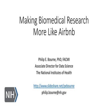 Making Biomedical Research More Like Airbnb
