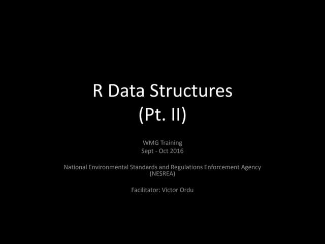 R data structures-2