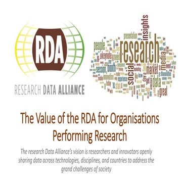 The Value of the Rda Value for Organisations Performing Research